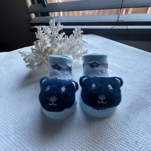 Adorable Blue Bear Baby Socks